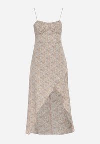 Born2be - Zielona Rozkloszowana Sukienka Ozdobiona Geometrycznym Wzorem Taelissa. Okazja: na co dzień. Kolor: zielony. Wzór: aplikacja, geometria. Sezon: wiosna, lato. Styl: casual, elegancki #4