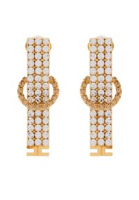 Elisabetta Franchi Klipsy OR-11M-52E2-V240 Złoty. Materiał: metalowe. Kolor: złoty