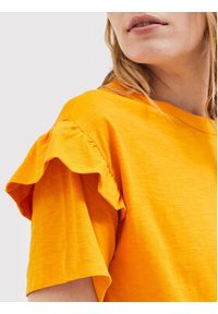 Selected Femme T-Shirt Rylie 16079837 Pomarańczowy Regular Fit. Kolor: pomarańczowy. Materiał: bawełna #5