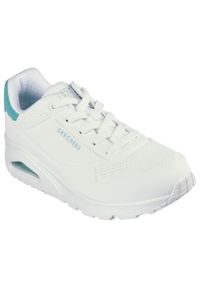 skechers - Buty do chodzenia damskie Skechers 177092WMNT. Kolor: wielokolorowy, zielony, biały. Materiał: guma, materiał, skóra, syntetyk. Szerokość cholewki: normalna. Sport: turystyka piesza