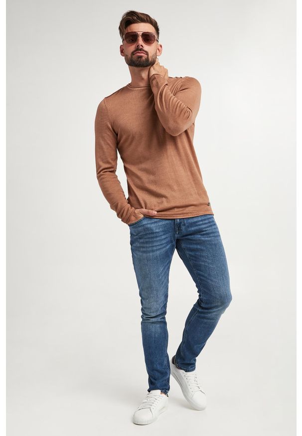 JOOP! Jeans - Sweter męski wełniany Lelios JOOP! JEANS. Materiał: wełna