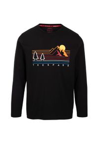 TRESPASS - Męska Koszulka Z Długim Rękawem Macley. Kolor: czarny. Długość rękawa: długi rękaw. Długość: długie. Sport: turystyka piesza #1