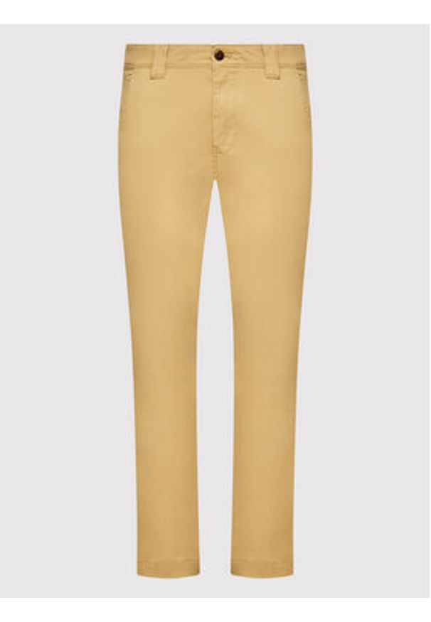 Tommy Jeans Chinosy Scanton DM0DM09595 Brązowy Slim Fit. Kolor: brązowy. Materiał: bawełna