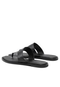 Calvin Klein Japonki Almond Flat Tp Slide Hf HW0HW01159 Czarny. Kolor: czarny. Materiał: skóra