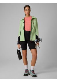 4f - 4F Kurtka softshell wiatroodporna membrana 8000 damska - miętowa XXL. Kolor: turkusowy. Materiał: softshell. Sport: wspinaczka, turystyka piesza #2