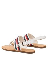 TOMMY HILFIGER - Tommy Hilfiger Sandały Flat Sandal Corporate FW0FW06988 Écru. Materiał: materiał #4