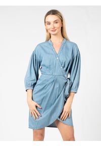 Pinko Sukienka "Scuderia" | 100988 A0MM | Kobieta | Niebieski. Kolor: niebieski. Materiał: lyocell, bawełna. Typ sukienki: asymetryczne. Długość: mini #3