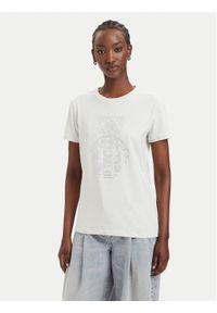 Guess T-Shirt V6GI12 K3325 Kremowy Regular Fit. Kolor: kremowy. Materiał: bawełna #1