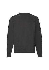 FRUIT OF THE LOOM - Męska Klasyczna Bluza Raglanowa. Kolor: czarny. Długość rękawa: raglanowy rękaw