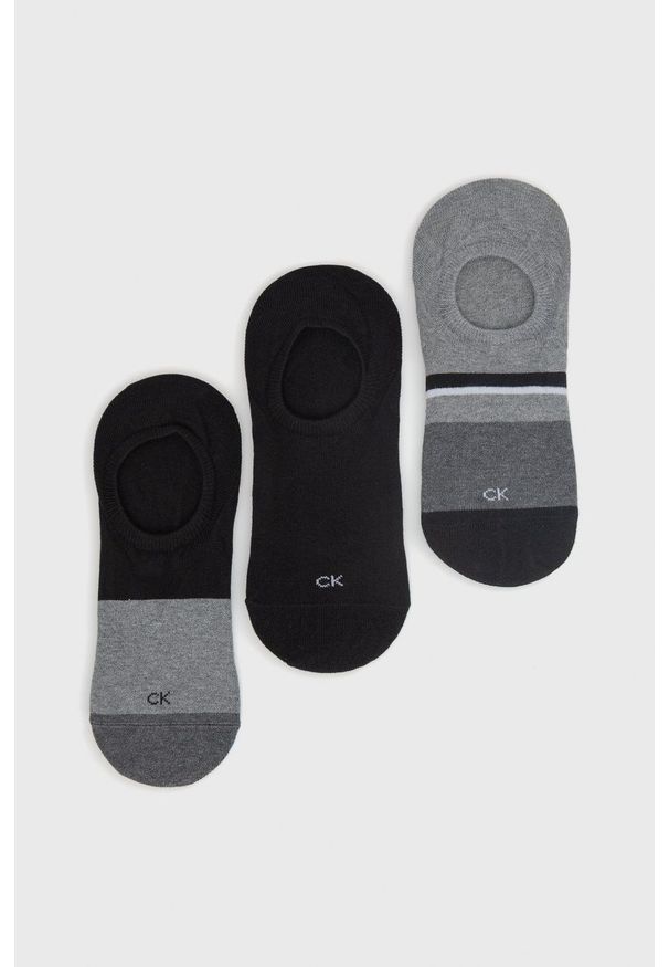 Calvin Klein skarpetki (3-pack) męskie kolor czarny. Kolor: czarny. Materiał: bawełna