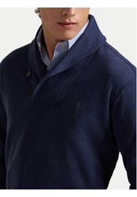Polo Ralph Lauren Sweter 710877989001 Granatowy Regular Fit. Typ kołnierza: polo. Kolor: niebieski. Materiał: bawełna #3