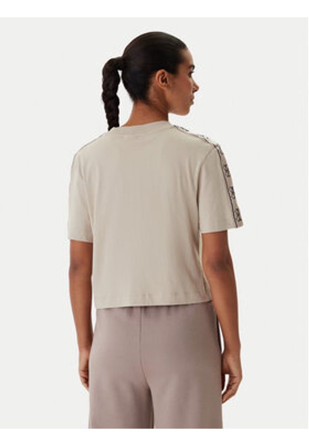 Guess T-Shirt V3RI08 I3Z14 Beżowy Regular Fit. Kolor: beżowy. Materiał: bawełna