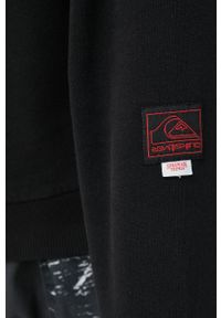 Quiksilver bluza bawełniana x Stranger Things męska kolor czarny z nadrukiem. Kolor: czarny. Materiał: bawełna. Wzór: nadruk #2
