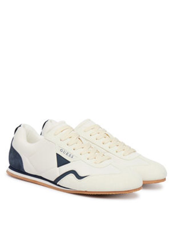 Guess Sneakersy FMJOLM ELE12 Kremowy. Kolor: kremowy. Materiał: skóra, zamsz