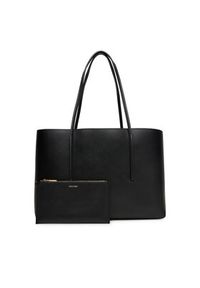 Calvin Klein Torebka Foil Logo Tote W/Pouch LV04F3274G Czarny. Kolor: czarny. Materiał: skórzane #6