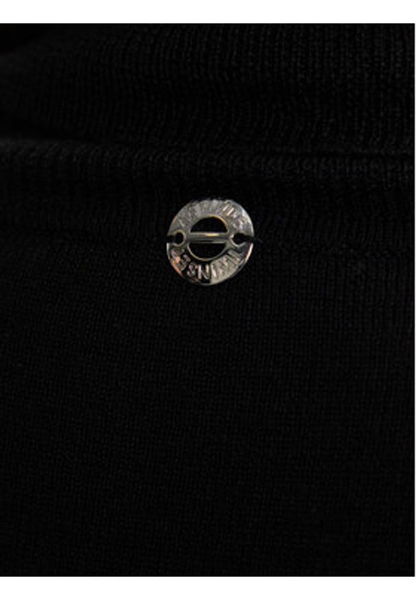 TwinSet - TWINSET Golf 252AT3102 Czarny Regular Fit. Typ kołnierza: golf. Kolor: czarny. Materiał: syntetyk