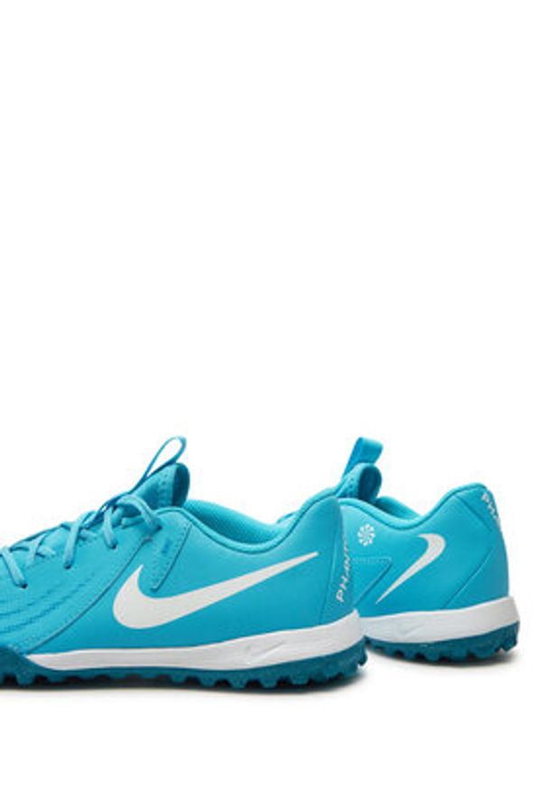 Nike Buty do piłki nożnej Jr Phantom Gx II Academy Tf FJ2608 400 Niebieski. Kolor: niebieski. Materiał: skóra