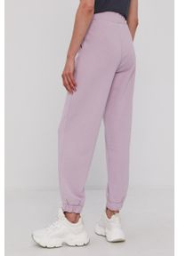 Pieces - Spodnie. Kolor: fioletowy. Materiał: bawełna