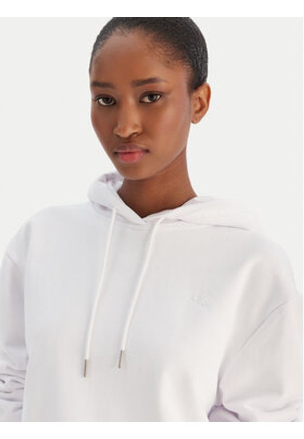 Calvin Klein Jeans Bluza Ls Monogram Terry Po LV047C224G Biały Regular Fit. Kolor: biały. Materiał: bawełna