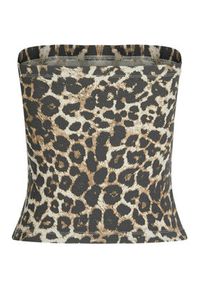 JJXX Top Fiona 12280486 Brązowy Slim Fit. Kolor: brązowy. Materiał: bawełna #8