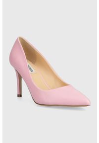 Steve Madden szpilki skórzane Ladybug kolor różowy SM19000022. Kolor: różowy. Materiał: skóra. Obcas: na szpilce. Wysokość obcasa: średni #4