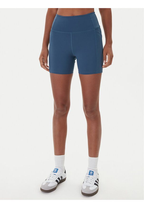 GIRLFRIEND COLLECTIVE - Girlfriend Collective Szorty sportowe Pocket Run 4037 Granatowy Slim Fit. Kolor: niebieski. Materiał: syntetyk. Sport: bieganie