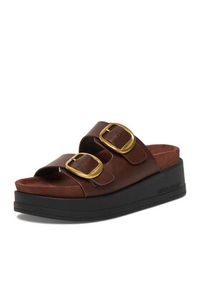 Guess Jeans Klapki CWBEO-HY62273-6 Brązowy. Kolor: brązowy. Materiał: skóra #7