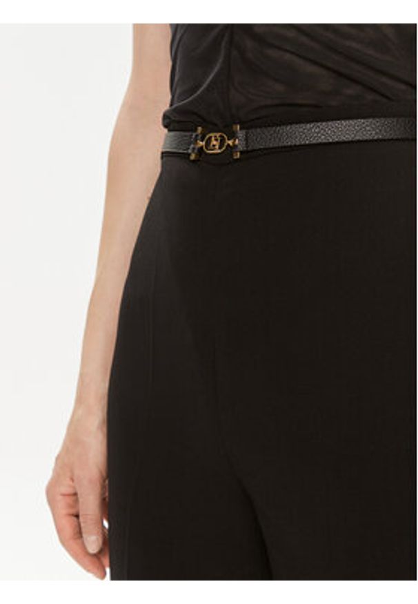 Elisabetta Franchi Spodnie materiałowe PA-053-42E2-5895 Czarny Relaxed Fit. Kolor: czarny. Materiał: syntetyk