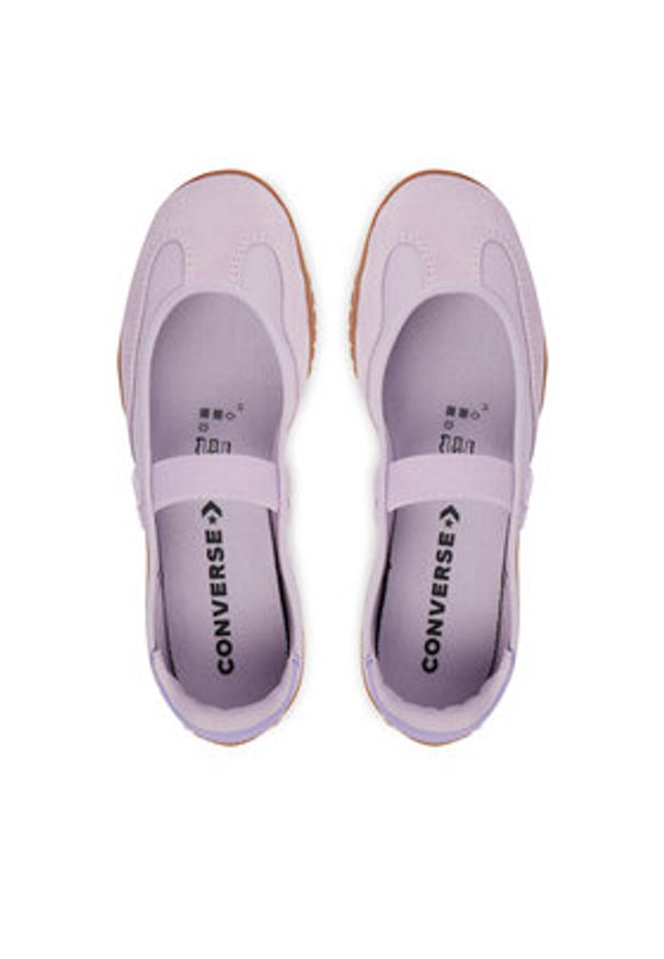 Converse Baleriny Run Star Trainer Ballet Flat​ A17029C Fioletowy. Kolor: fioletowy. Materiał: skóra, zamsz