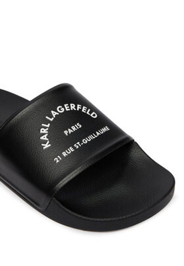 Karl Lagerfeld - KARL LAGERFELD Klapki KL70008C Czarny. Kolor: czarny. Materiał: syntetyk