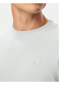 Karl Lagerfeld - KARL LAGERFELD T-Shirt 755750 563221 Niebieski jasny Regular Fit. Typ kołnierza: dekolt w karo. Kolor: niebieski. Materiał: bawełna #5