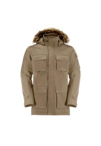 Kurtka zimowa męska Jack Wolfskin Glacier Canyon Parka. Kolor: brązowy. Sezon: zima