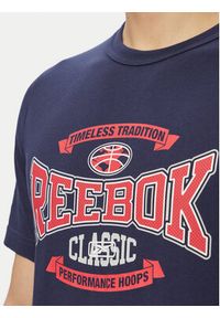 Reebok T-Shirt 100220202 Granatowy Relaxed Fit. Kolor: niebieski. Materiał: bawełna #4