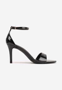 Born2be - Czarne Sandały na Szpilce VICES Eleganckie ze Sprzączką przy Kostce Agereia. Okazja: na co dzień. Zapięcie: sprzączka. Kolor: czarny. Materiał: jeans. Obcas: na szpilce. Styl: elegancki #5