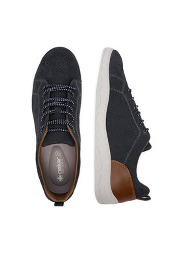 Rieker Półbuty CEO-08315-14 Granatowy. Kolor: niebieski. Materiał: nubuk, skóra