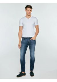 Big-Star - Jeansy męskie skinny niebieskie Owen 312. Okazja: na co dzień. Kolor: niebieski. Styl: casual, elegancki #4