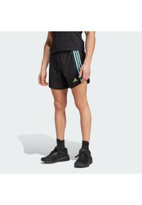 Adidas - Szorty Own the Run 3-Stripes. Kolor: czarny, niebieski, wielokolorowy. Materiał: materiał. Sport: bieganie
