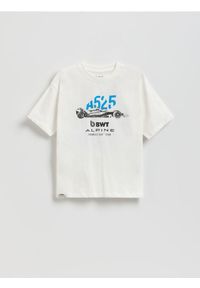 Reserved - T-shirt Team Alpine F1 - złamana biel. Materiał: bawełna, dzianina #1