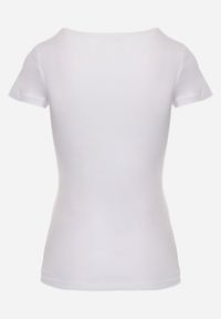 Renee - Biały Casualowy T-shirt z Bawełny Zeiasha. Okazja: na co dzień. Kolor: biały. Materiał: bawełna. Styl: casual #7