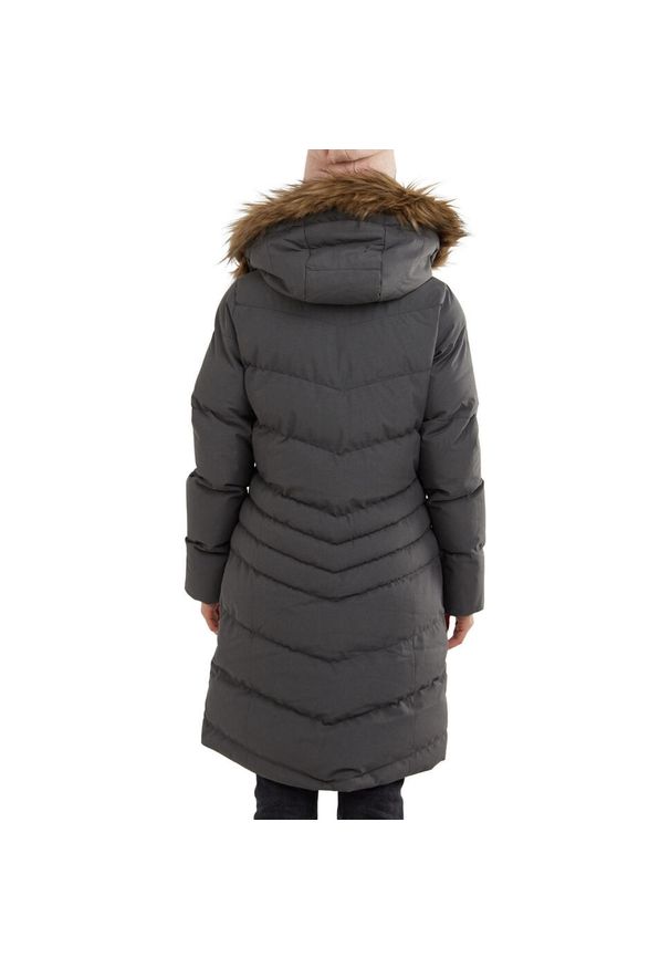 FUNDANGO - Płaszcz zimowy damski Fundango Puppis Padded. Kolor: szary. Materiał: puch, poliester, materiał. Sezon: zima. Sport: turystyka piesza