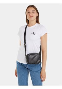 Calvin Klein Jeans Torebka Quilted Camerabag18 K60K611821 Czarny. Kolor: czarny. Materiał: skórzane #4