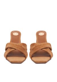 Gino Rossi - GINO ROSSI Klapki EO-GL95F-970 Brązowy. Kolor: brązowy. Materiał: zamsz, skóra #2