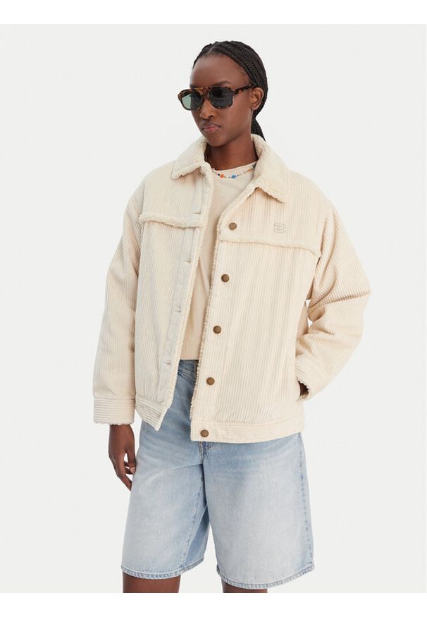 Billabong Kurtka przejściowa Cord In Love EBJJK00163 Écru Regular Fit. Materiał: sztruks