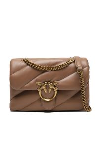 Pinko Torebka Love Classic Puff Cl AI 23-24 100038 A0F2 Brązowy. Kolor: brązowy. Materiał: skórzane