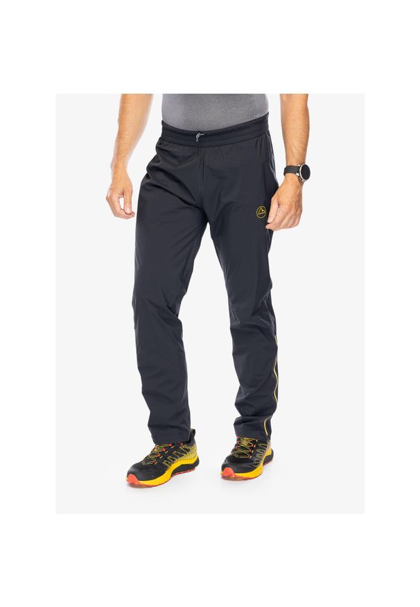 LA SPORTIVA - Spodnie do biegania męskie La Sportiva Drizzle Overpant. Kolor: czarny. Materiał: dresówka