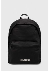 TOMMY HILFIGER - Tommy Hilfiger plecak męski kolor czarny duży z nadrukiem. Kolor: czarny. Materiał: poliester. Wzór: nadruk #1
