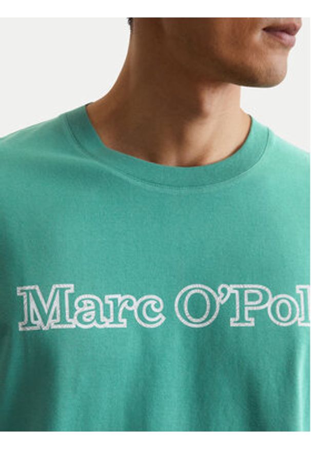 Marc O'Polo T-Shirt 526201251154 Turkusowy Regular Fit. Typ kołnierza: polo. Kolor: turkusowy. Materiał: bawełna