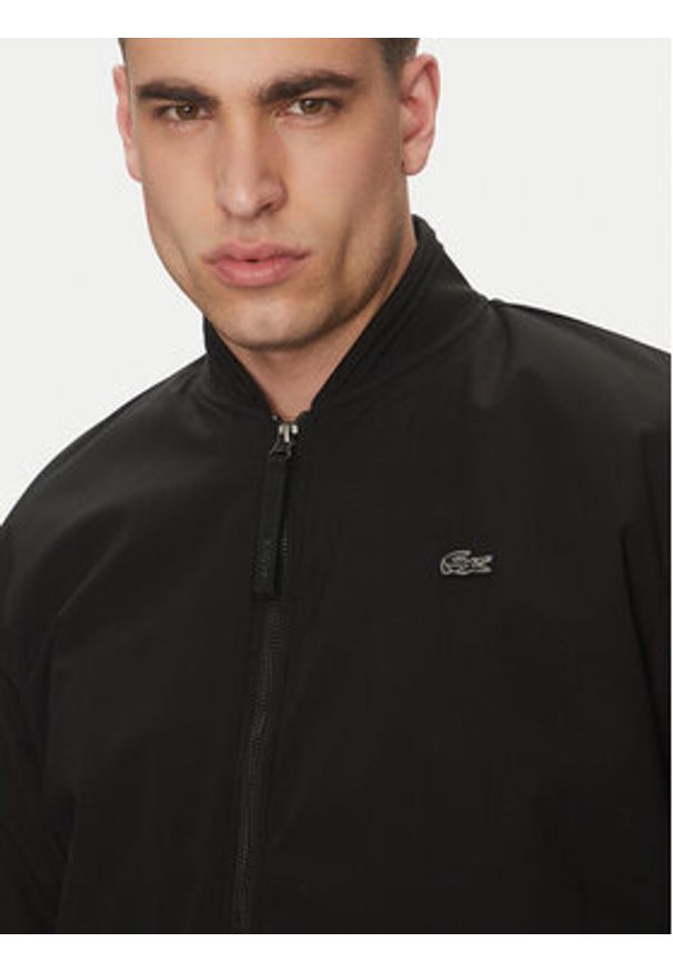 Lacoste Kurtka bomber BH8904 Czarny Regular Fit. Kolor: czarny. Materiał: syntetyk