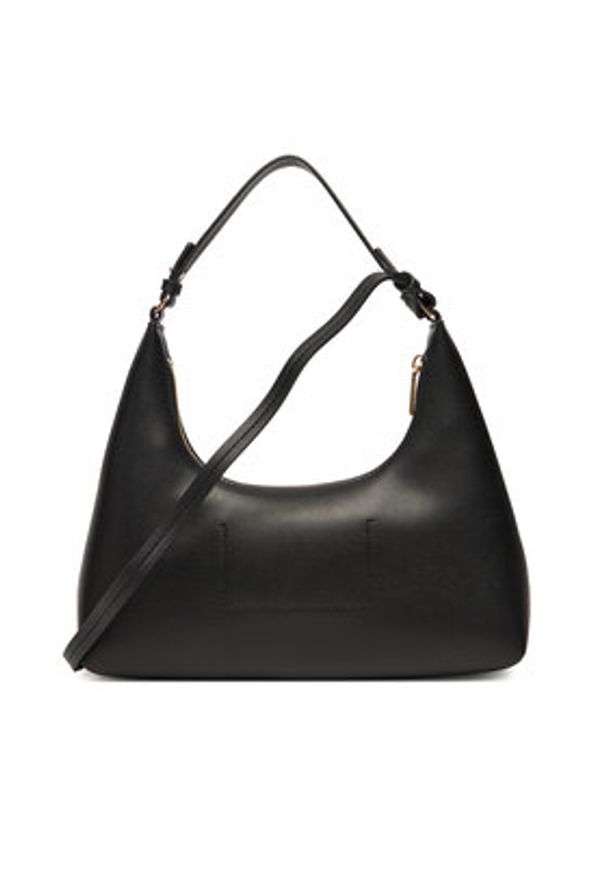 Calvin Klein Torebka Foil Logo Conv Shou?Lder Bag LV04F3272G Czarny. Kolor: czarny. Materiał: skórzane