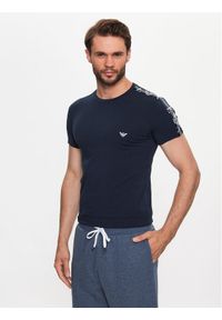 Emporio Armani Underwear T-Shirt 111035 3R523 00135 Granatowy Regular Fit. Kolor: niebieski. Materiał: bawełna #1